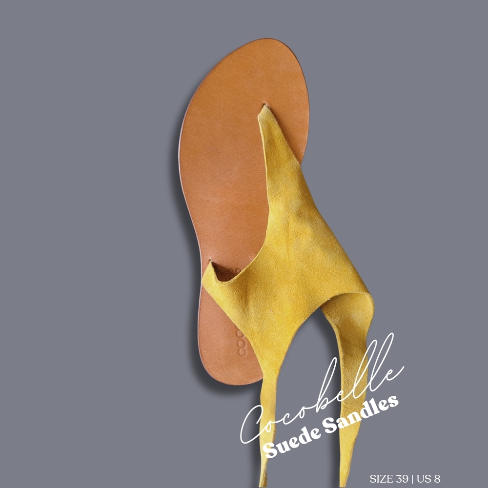 Women's Yellow Suede Sandals